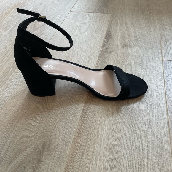 Aldo Black Suede Sandals - Picture 3 of 5